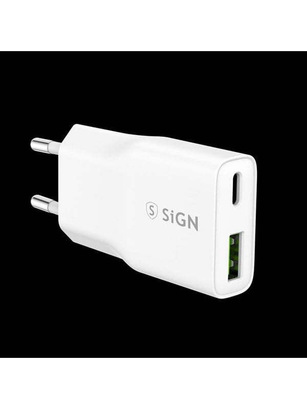 SiGN GaN Ultra Slim Fast Charger USB-A  USB-C PD