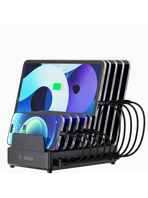 SiGN 10-Port Charging Station 240W  Black