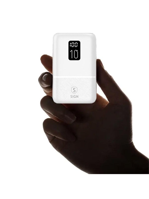 SiGN Mini QC Powerbank with Display 10000mAh - Wh - 10000 mAh