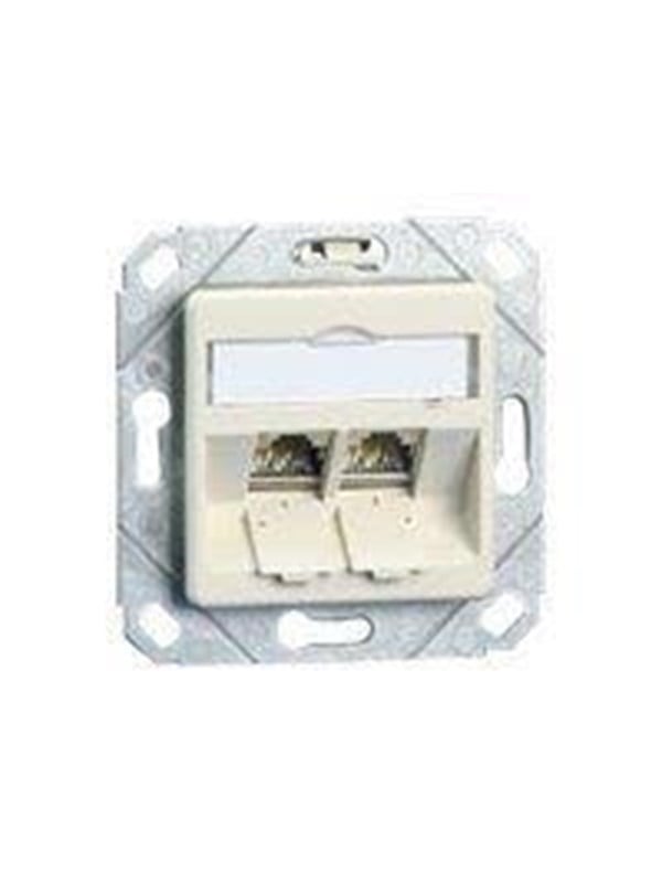 Metz Connect Weiß Anschlussdose Cat6a Up 2Xrj45 Kanaleinb Ral9010 Rws Schneidklemm Designfähig - Bild 4