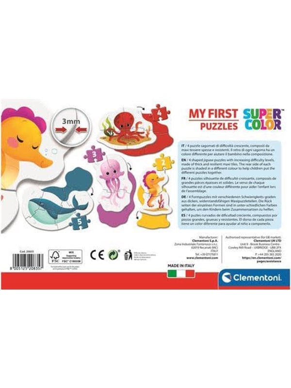 Clementoni Puzzle Mein erstes Meeresleben 2 3 4 5 Teile