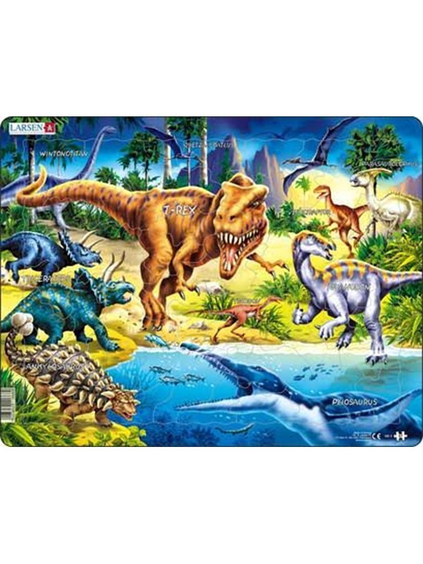 Larsen Puzzles Puzzle Dinosaurier - 57-teilig Maxi 365x285