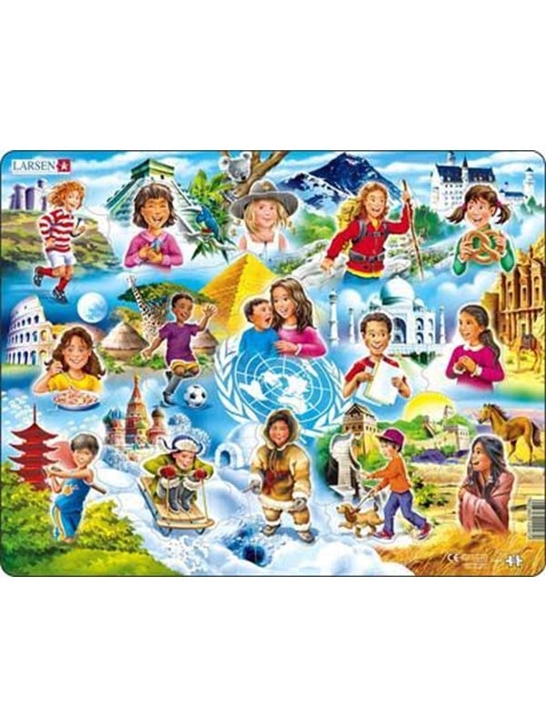 Larsen Puzzles Puzzle Kinder aus aller Welt - 15-teilig Maxi
