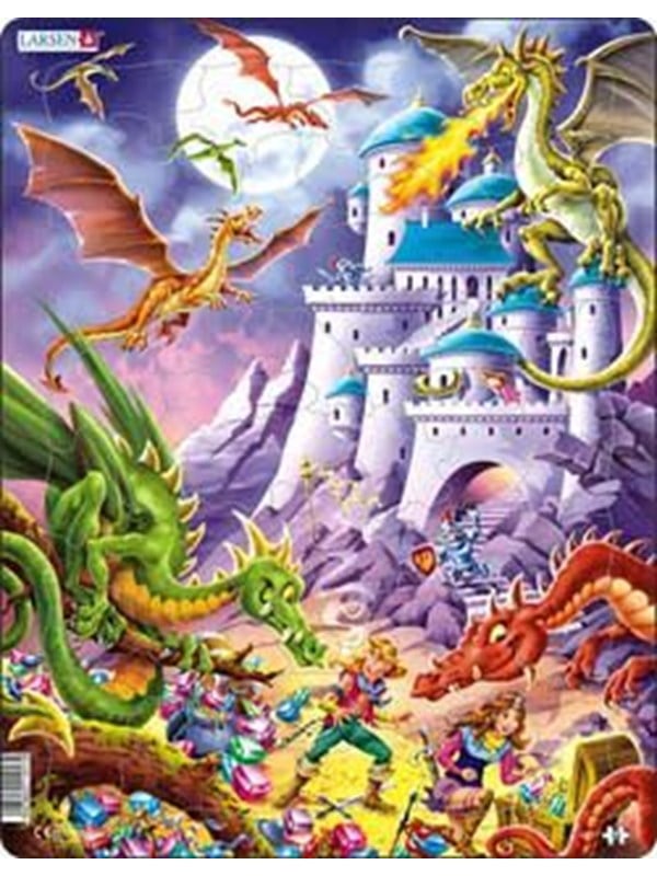 Larsen Puzzles Puzzle Drachen - 50-teilig Maxi 365x285 cm