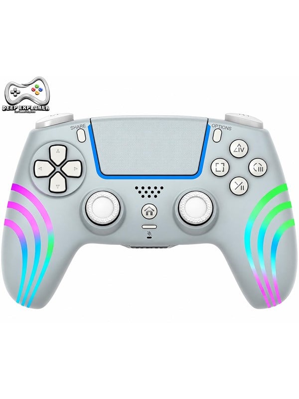 Deep Explorer Wireless RGB Pro controller - PS5 Grey - Wireless Controller - Sony PlayStation 5