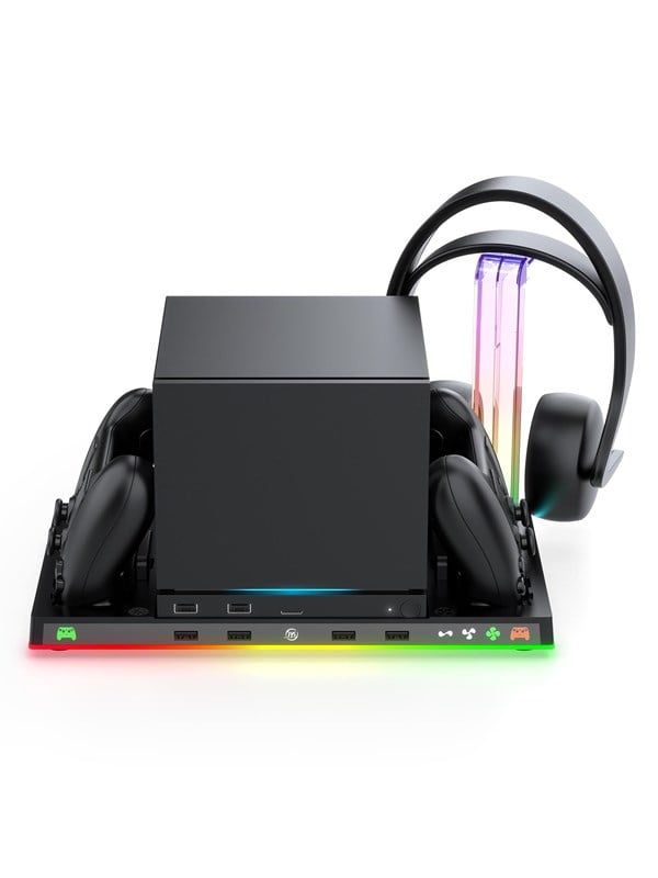 iMP TECH DLXLED Multi-function Charge Cool and Store Stand for Steam Machine - Black and Grey