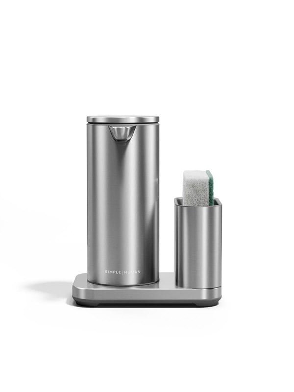 Simplehuman wiederaufladbarer Sensorspender mit Ablage  gebrsteter Edelstahl