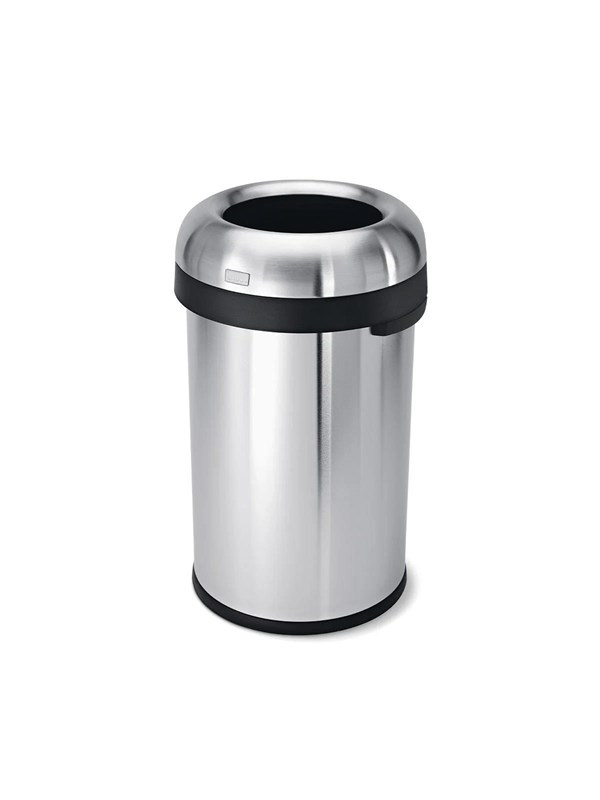 Simplehuman offener Abfalleimer  Bullet  80 L  gebrsteter Edelstahl