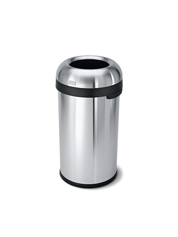 Simplehuman offener Abfalleimer  Bullet  60 L  gebrsteter Edelstahl