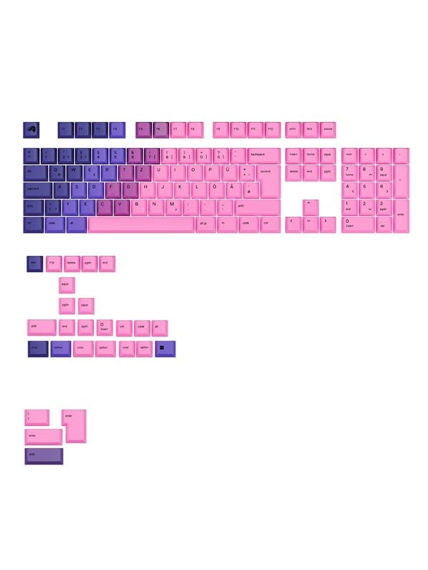 Glorious GPBT Gradient Keycaps - Nebula - DE Qwert