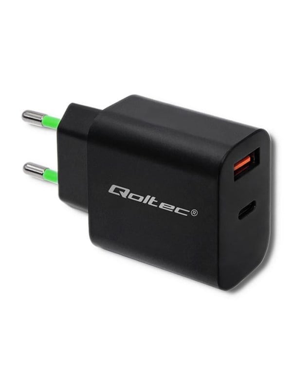 Qoltec Mains charger power adapter - USB USB-C - 18 watt
