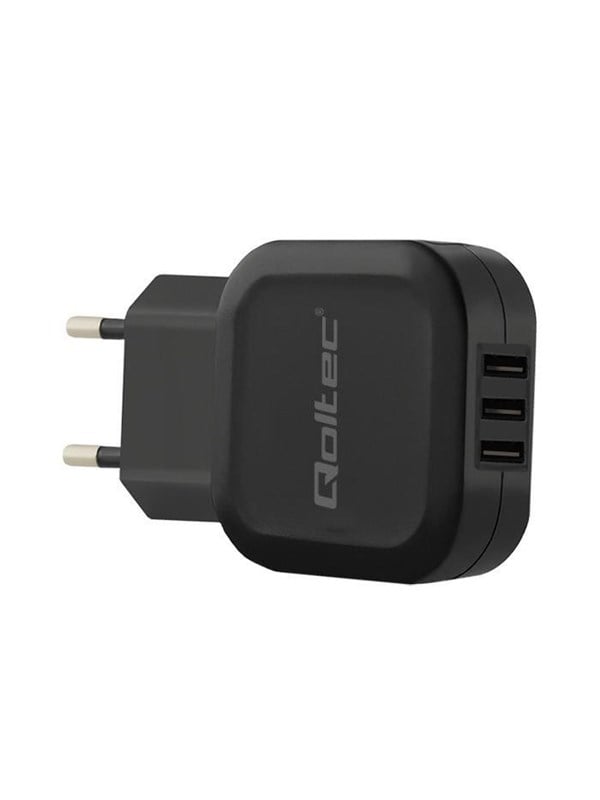 Qoltec power adapter - 3 x USB Type A - 17 watt