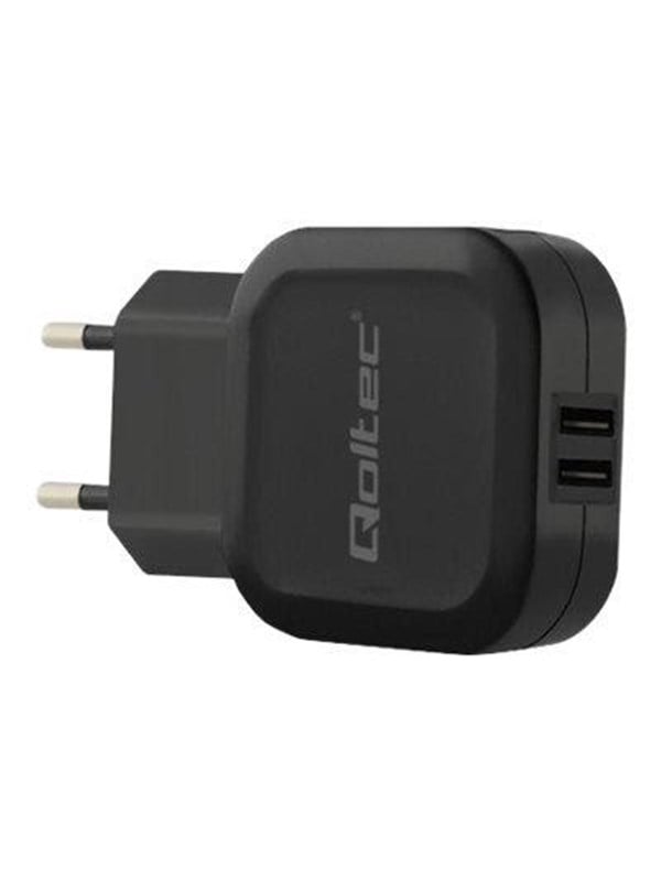 Qoltec power adapter - 2 x USB - 17 watt