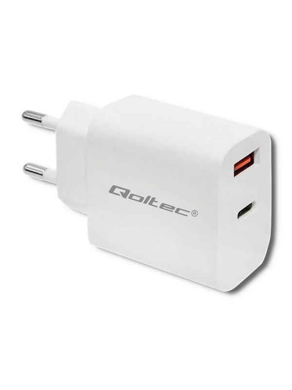 Qoltec Mains charger power adapter - USB USB-C - 18 watt