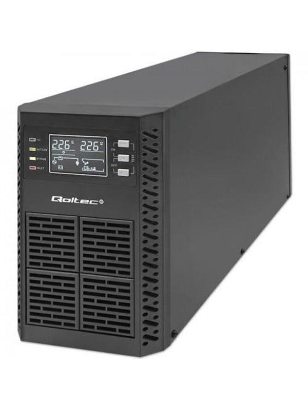 Qoltec - UPS - power factor 10 LCD EPO on-line - 2000 watt - 2000 VA