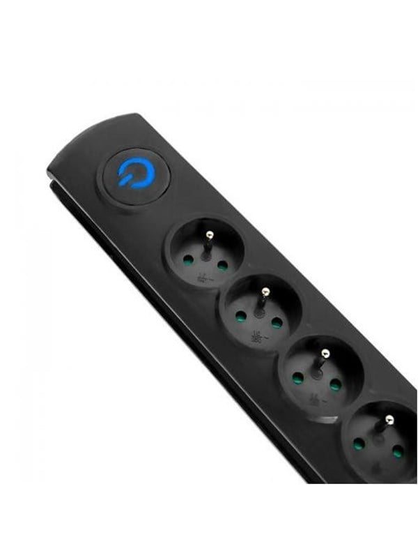 Qoltec Schwarz Steckdosenleiste, Surge Protector 6 50112 (6X, Cee 7/3, 3 M) - Bild 7