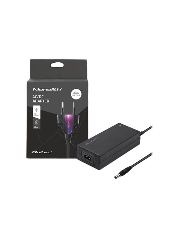 Qoltec 60W desktopvoeding |     12V |     5A |     5.5*2.1 |     +Stroomkabel