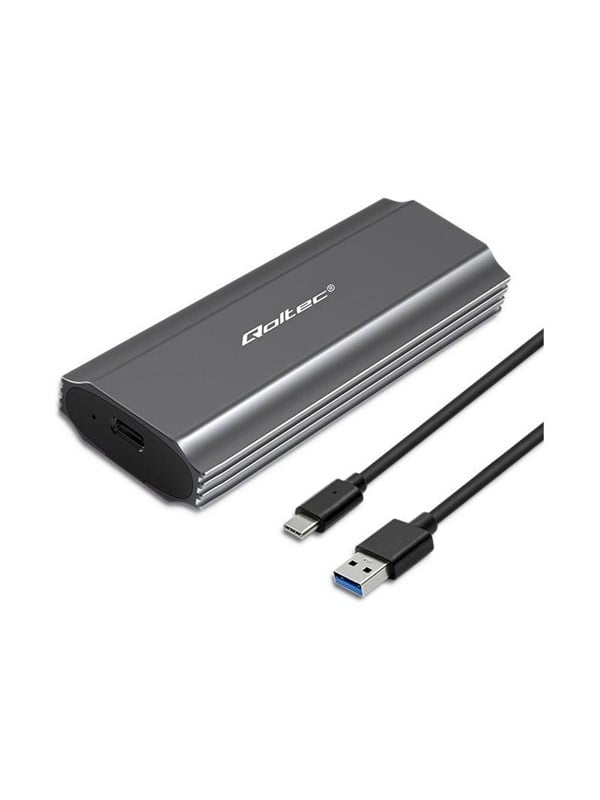 Qoltec-behuizing |     Nv2271 Pocket voor M.2 SSD |     Sata |     NVMe |     USB-C |     2TB