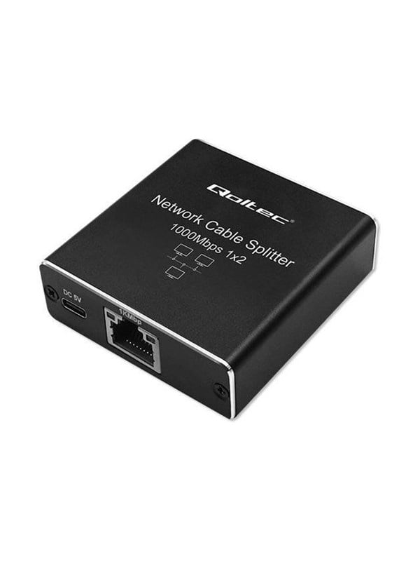 Qoltec - switch - aluminium mini splitter USB-C powered - 2 ports - unmanaged
