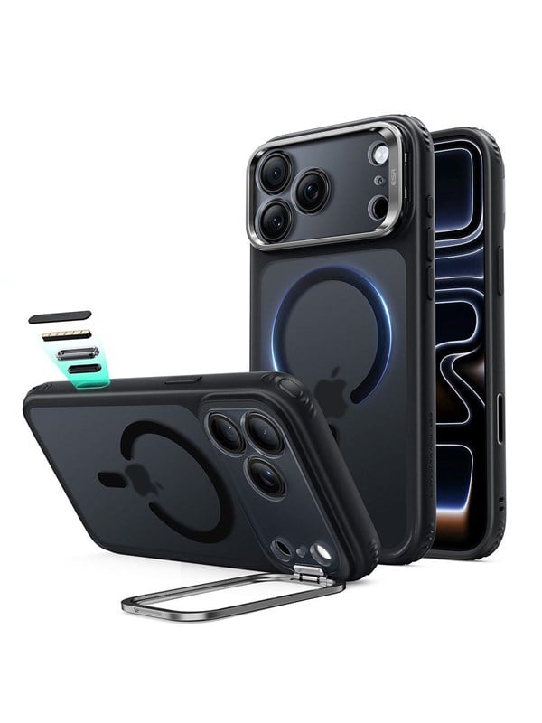 ESR Classic Hybrid Kickstand MagSafe Case for iPhone 18 Pro Max 17 Pro Max - Matte Black