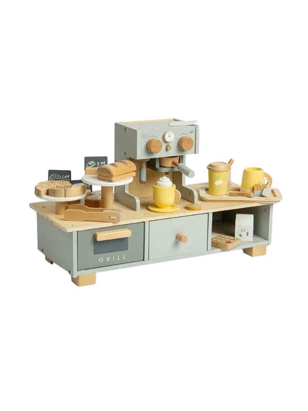 Bigjigs Wooden Coffee Corner Playset 32 pieces
