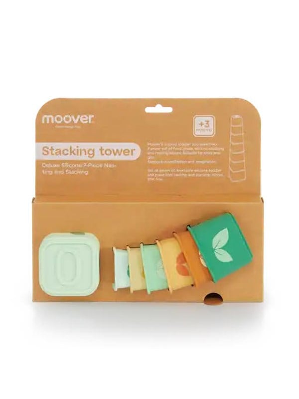 Moover Silikon-Stapelturm mit grnen Blttern
