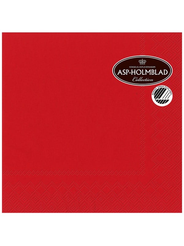 Asp-Holmblad 50stk Servietter 33cm 3-lag Ensfarvet Brilliantr