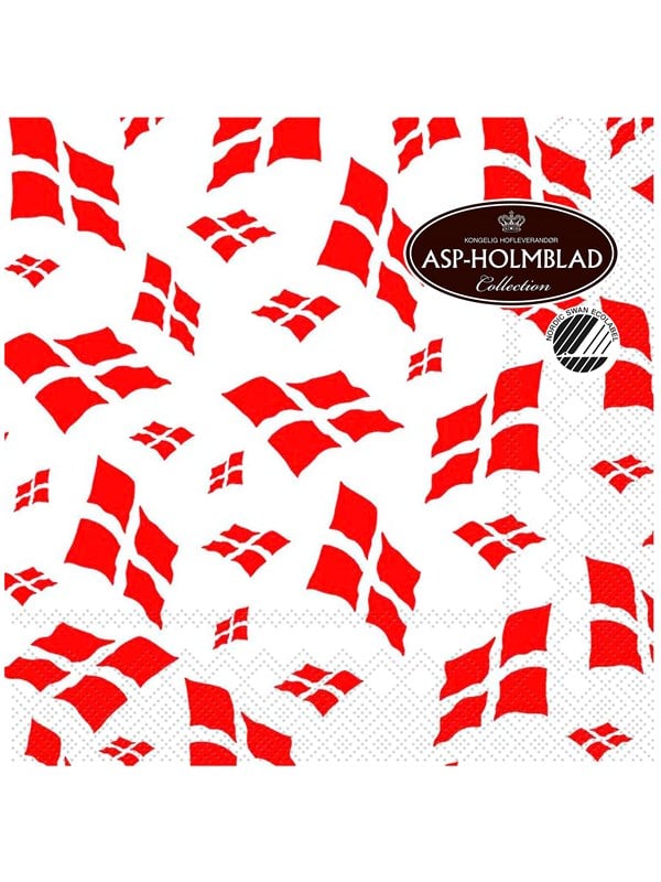 Asp-Holmblad 20stk Servietter 33cm 3-lag FLAG
