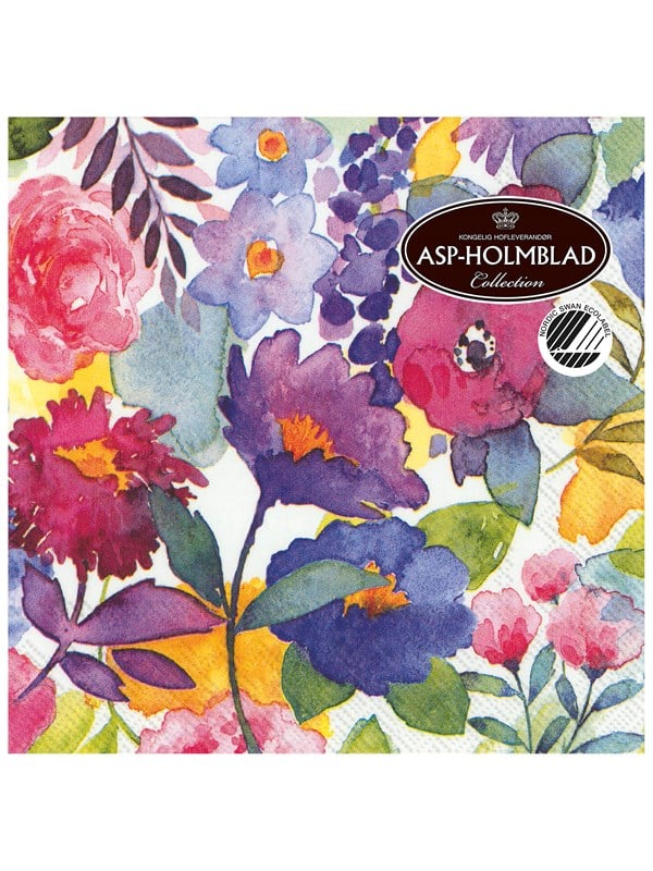 Asp-Holmblad 20stk Servietter 33cm 3-lag FLORAL PEACHCOOK