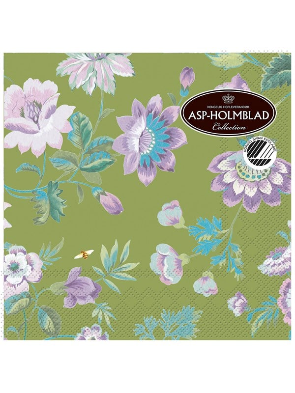 Asp-Holmblad 20stk Servietter 33cm 3-lag ROMANTIQUE DUSTY GRE