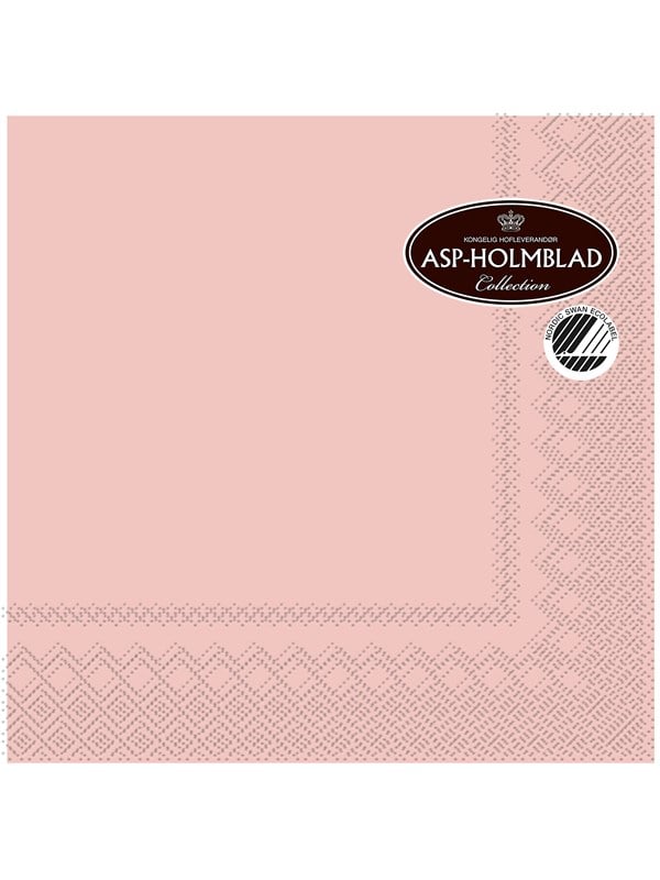 Asp-Holmblad 20stk Servietter 40cm 3-lag Ensfarvet Gammelrosa