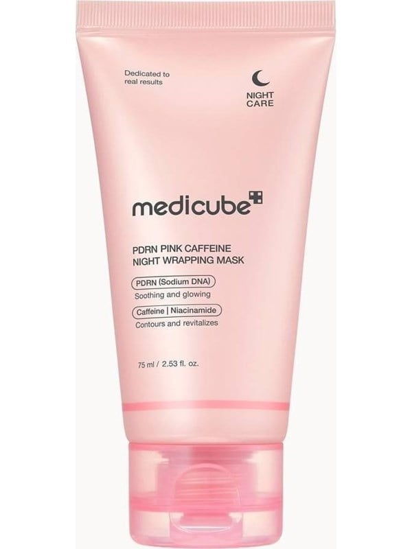 medicube Masque enveloppant de nuit PDRN à la caféine rose 75 ml