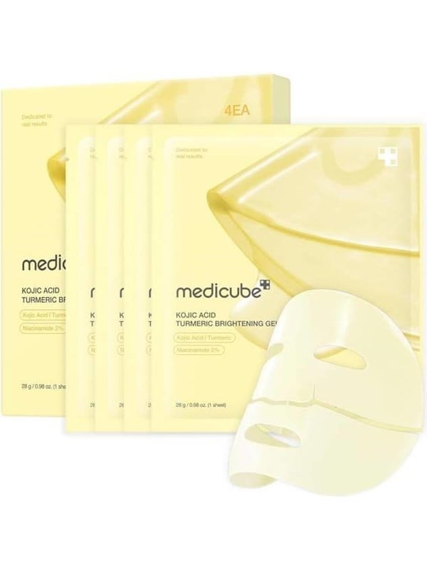 medicube Masque gel éclaircissant à l’acide kojique et au curcuma (4 pièces)