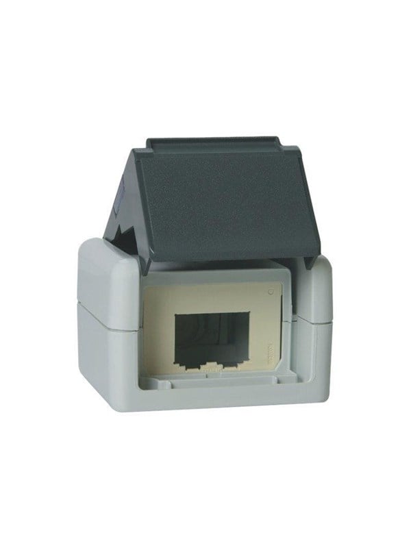 METZ CONNECT Modul IP44 AP-Gehäuse Grau Unbestückt Für 2 Module - Bild 6