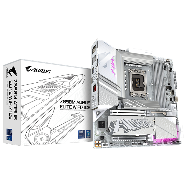 Gigabyte Z890M Aorus Elite WiFi7 Ice motherboard