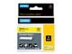 Papier, Fotopapier und Etiketten - DYMO Rhino Industrie Nylonetiketten | flexibel | 24 mm x 3,5 m | schwarz auf gelbe - S0773850