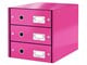 Archivierung und Aufbewahrung - Leitz Click & Store WOW Schubladenset (3 Schubladen) Pink - 60480023