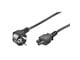 Stromkabel (Intern) - Pro Stromkabel C5 (Mickey Mouse) - Schwarz - 90° - 3m - PC-C5B-3M-B
