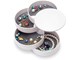 Sonstige Körperpflege - UNIQ Rotatable Round Jewelry Box with 4 Compartments – White - 6844