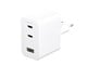 Handys - Adapter und Ladegeräte - empower by PanzerGlass Turbo 70W Multiple Charger incl. 2 x USB-C + USB-A | EU Plug | Silver White - EM31479
