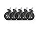 Gaming Stühle - DUTZO Premium 3" Rubber Caster for IKEA Chairs - Black - Rubber - DGCAIK-75MMRBWU-BK