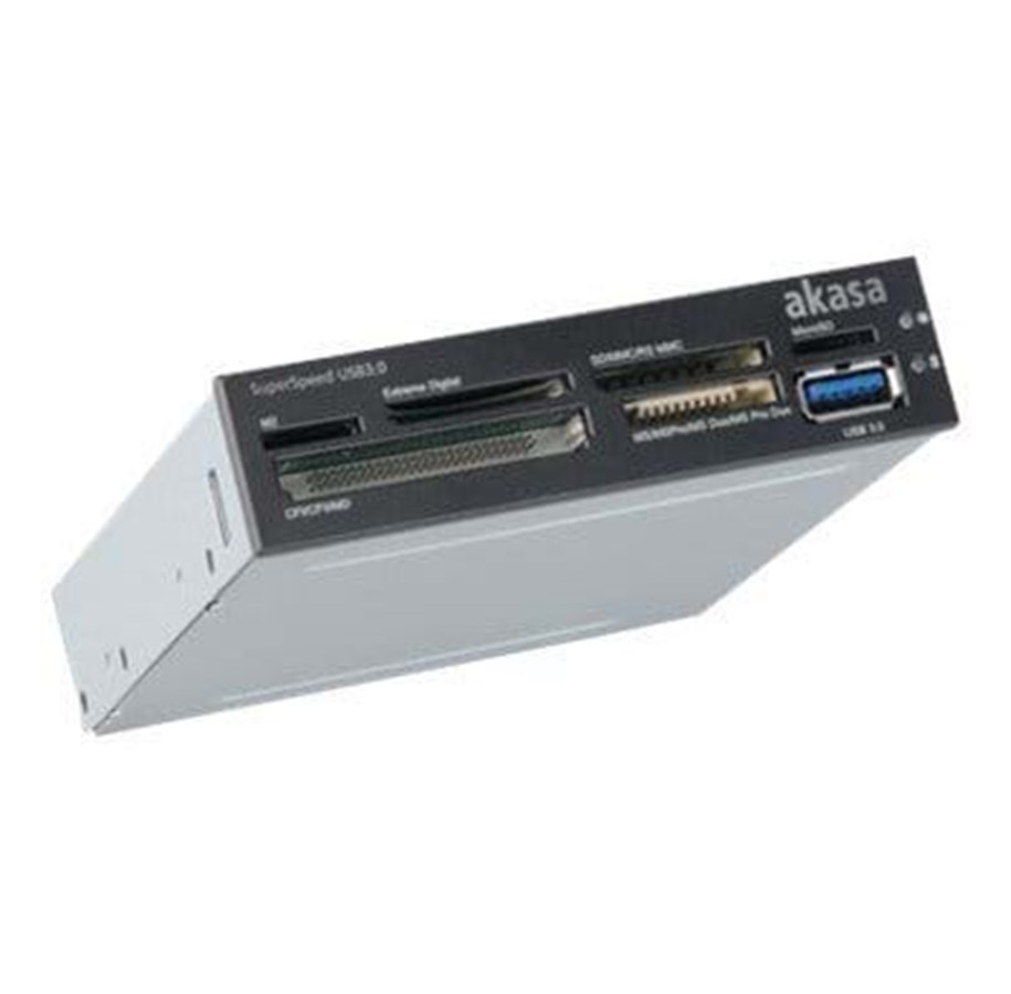 Systemzubehör - Revoltec Akasa AK-ICR-14 USB 3.0 6-Port Card Reader 3.5 Zol - AK-ICR-14
