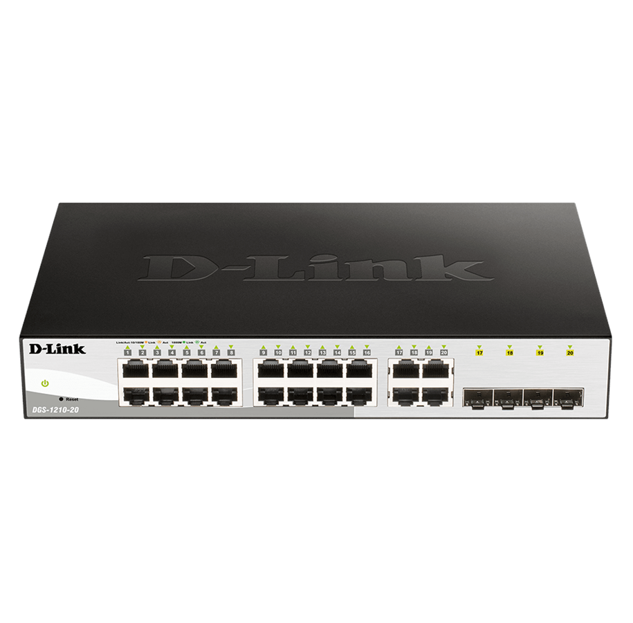 Switches - D-Link Web Smart DGS-1210-20 - Switch - 16 Anschlüsse - Verwaltet - DGS-1210-20
