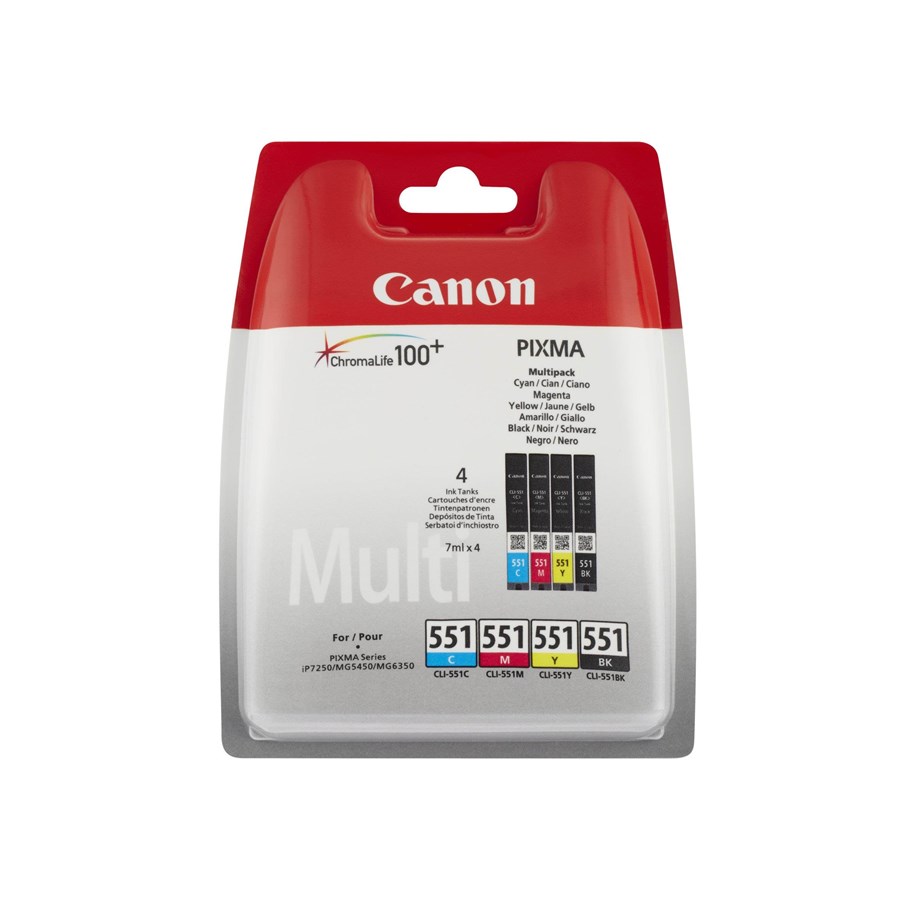 Druckerzubehör - Tinte & Toner - Canon CLI-551 / 6509B009 C/M/Y/BK Multi - 6509B009