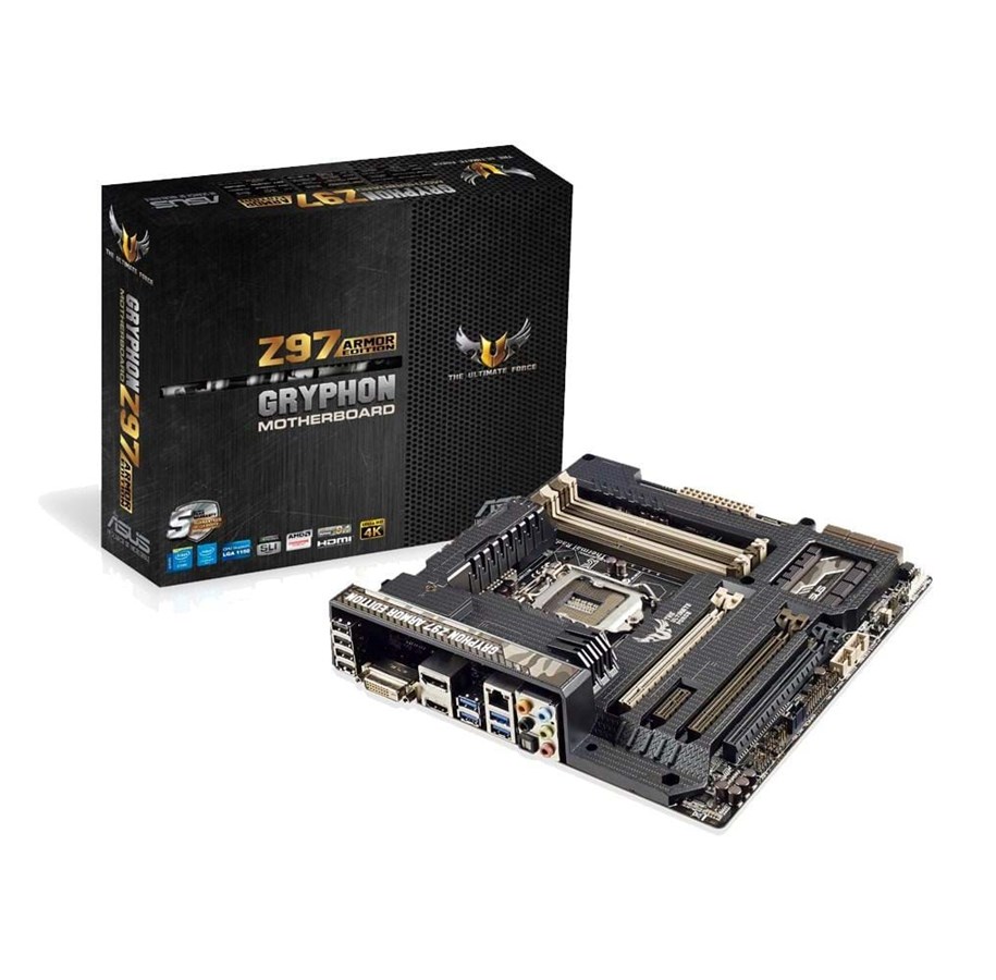 Mainboard - ASUS Gryphon Z97 Armor Edition Mainboard - Intel Z97 Express - Intel LGA1150 socket - DDR3 RAM - Micro-ATX - 90MB0JC0-M0EAY0