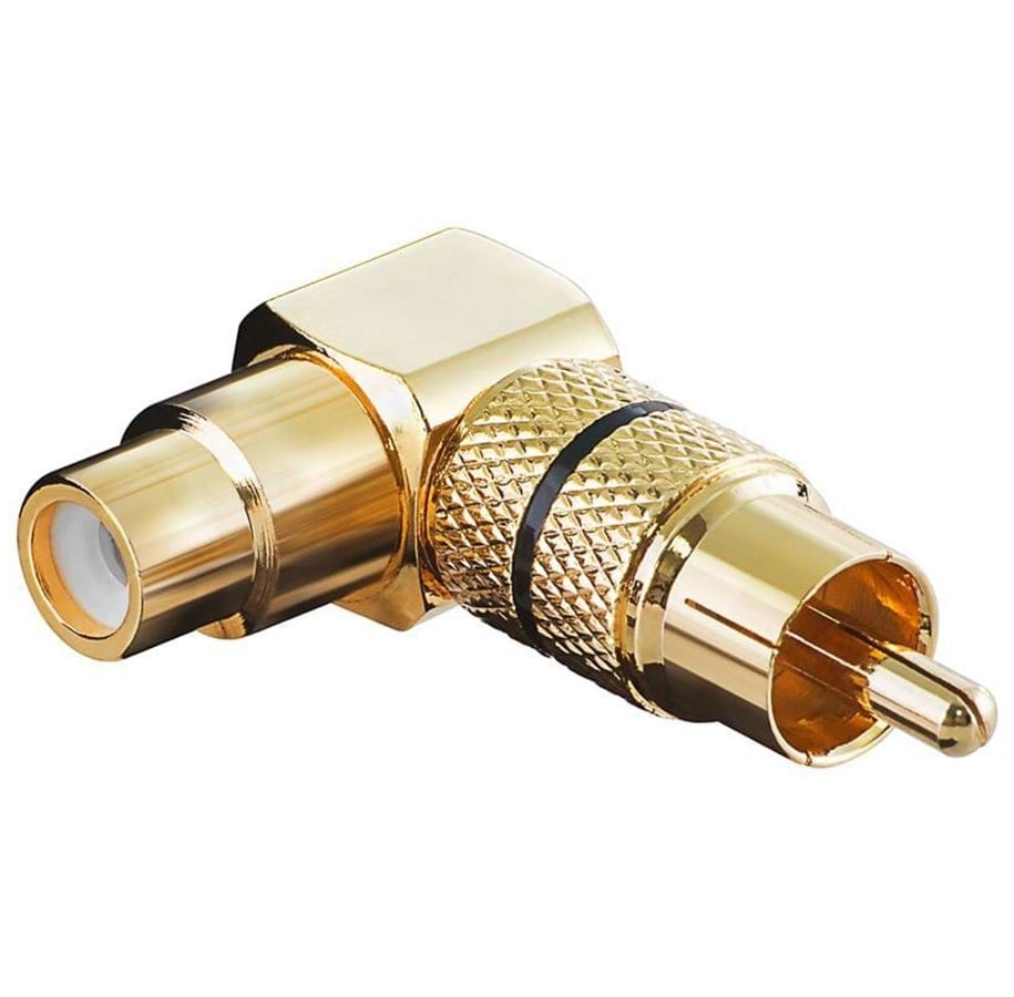 Audio Kabel - Pro Audio adapter RCA 90° - Black - 4040849115905