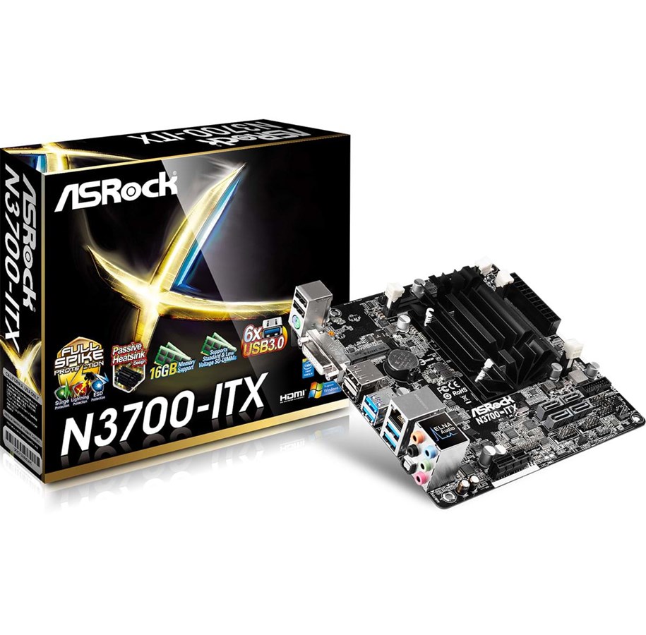 Mainboard - ASRock N3700-ITX Mainboard - Intel Braswell - Intel Onboard CPU socket - DDR3L (Low Voltage) RAM - Mini-ITX - N3700-ITX