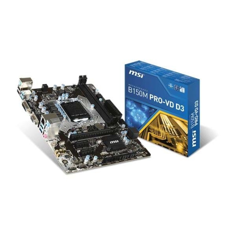 Mainboard - MSI B150M PRO-VD D3 Mainboard - Intel B150 Express - Intel LGA1151 socket - DDR3L (Low Voltage) RAM - Micro-ATX - B150M PRO-VD D3