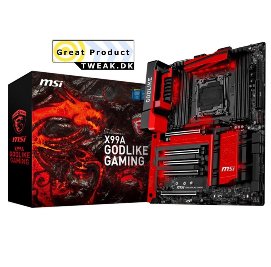 Mainboard - MSI X99A GODLIKE GAMING Mainboard - Intel X99 Express - Intel LGA2011-V3 socket - DDR4 RAM - Extended ATX - X99A GODLIKE GAMING