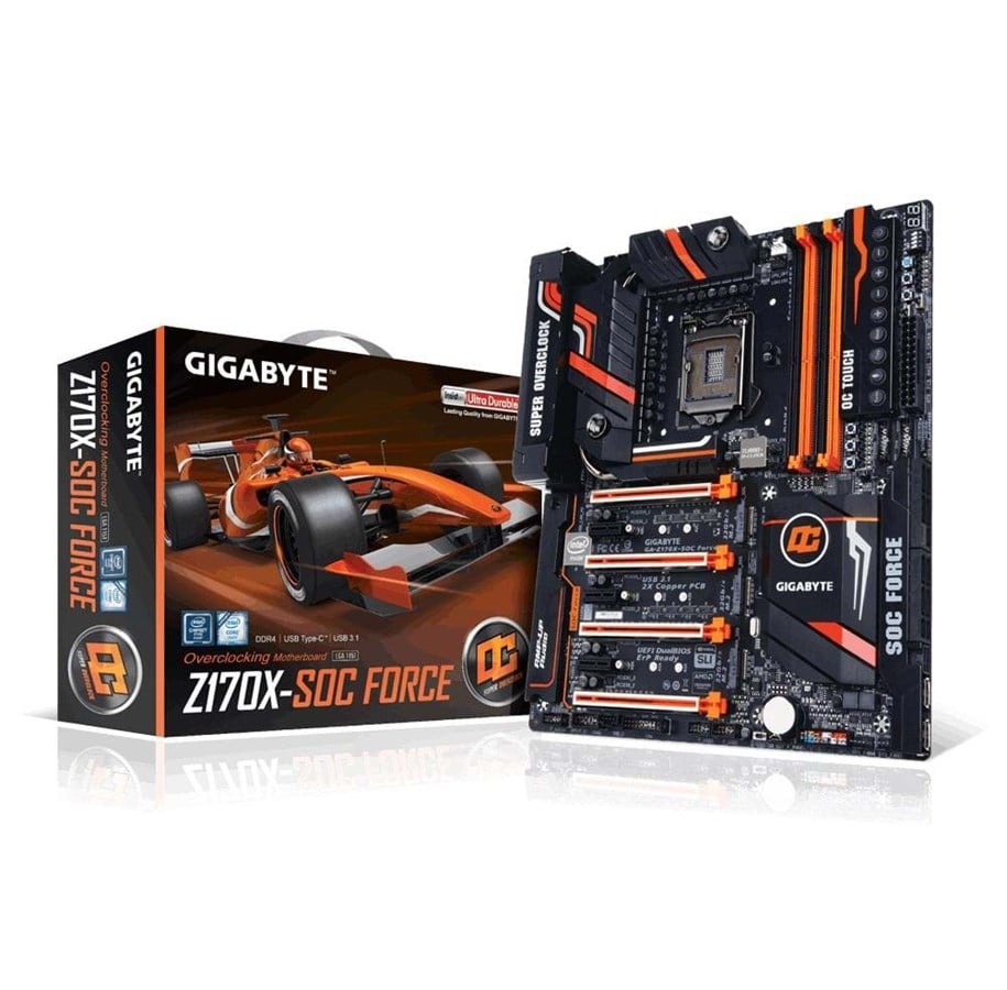 Mainboard - GIGABYTE GA-Z170X-SOC FORCE Mainboard - Intel Z170 - Intel LGA1151 socket - DDR4 RAM - Extended ATX - GA-Z170X-SOC Force